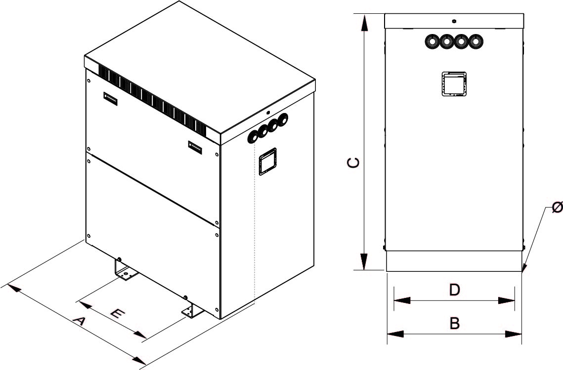 Plano de AUTFW. 400 kVA Rating