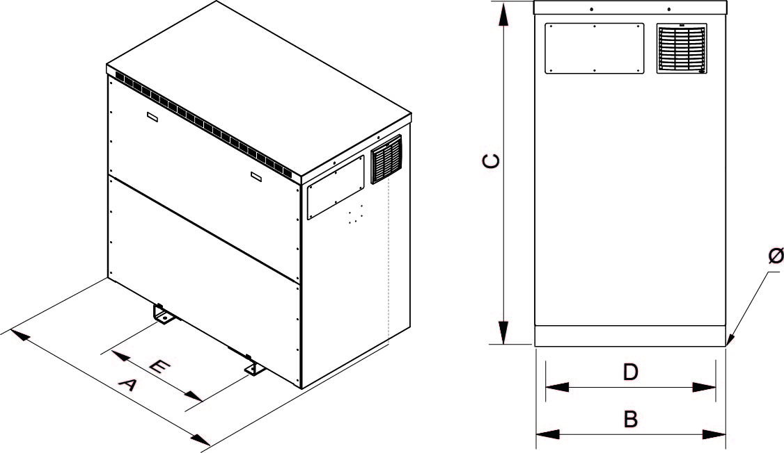 Plano de TTUW. 1000 kVA Rating