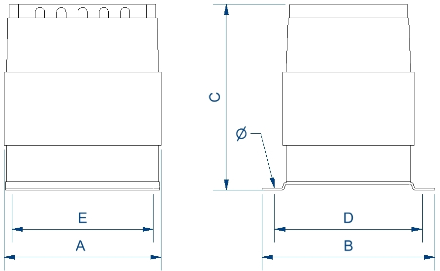 Plano de Inductance de filtrage dʼharmoniques monophasées. Série R. Courant assigné de 20 A