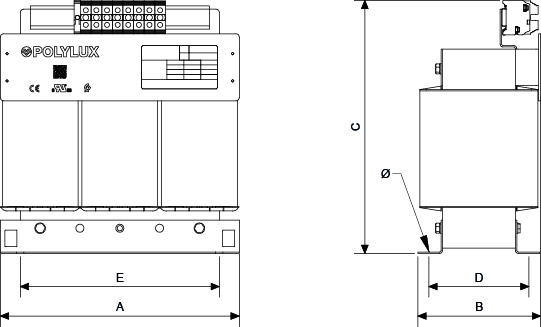 Plano de TTUX. Potencia de 6,3 kVA