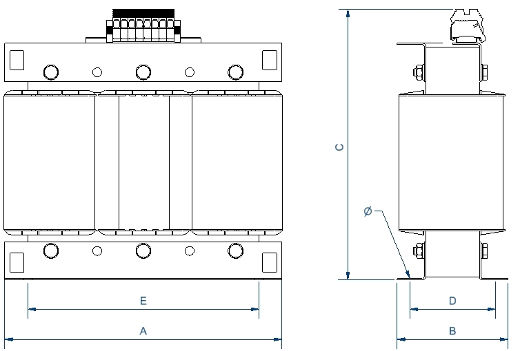 Plano de TTKX. 1 kVA Rating