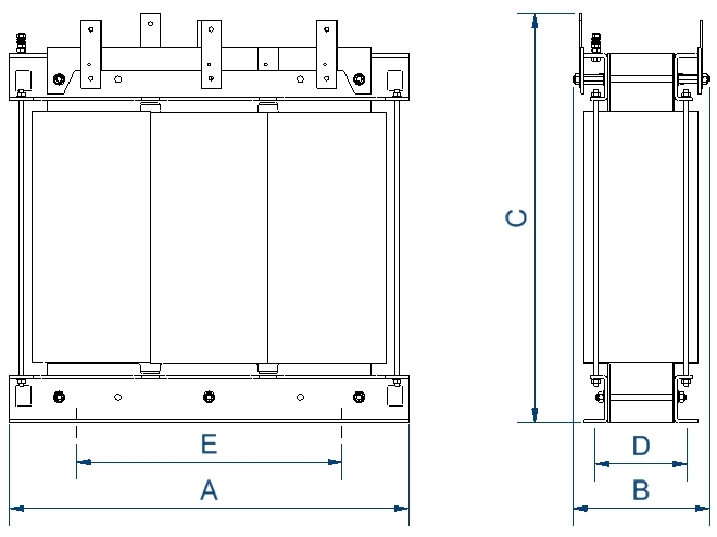 Plano de TTDX. 630 kVA Rating