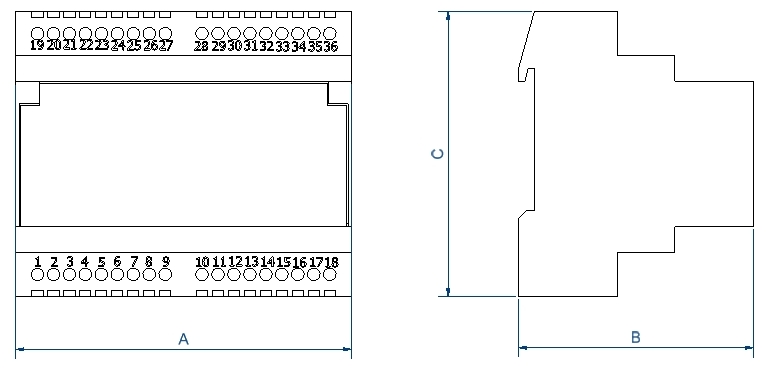 Plano de VA40. Potencia de 5 VA
