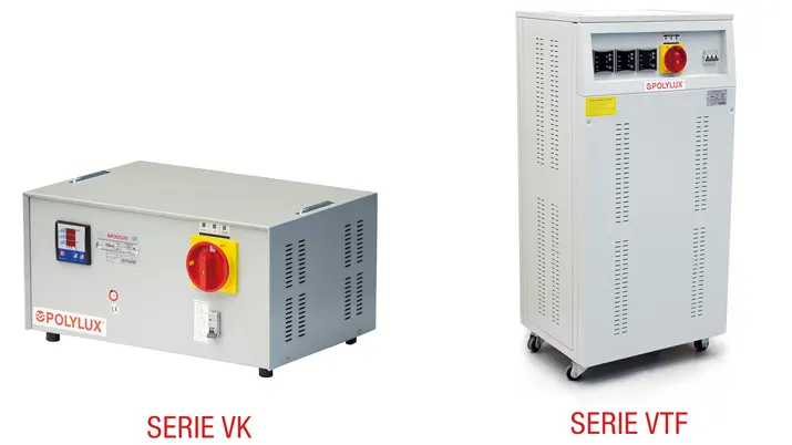 Estabilizadores de tension POLYLUX Serie VK y Serie VTF